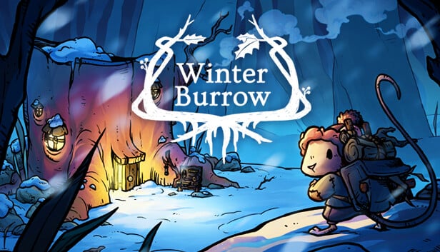 Winter Burrow snowy forest and burrow entrance